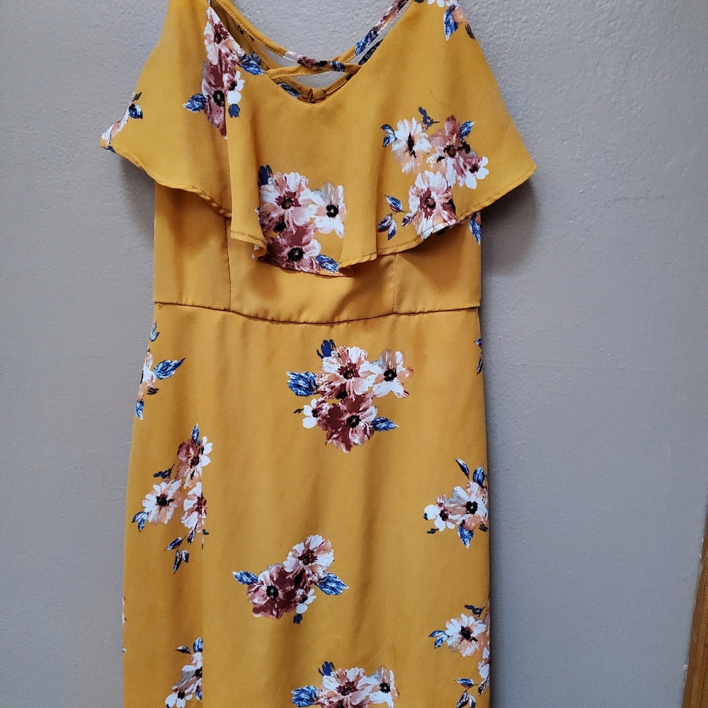 Yellow and floral dress
